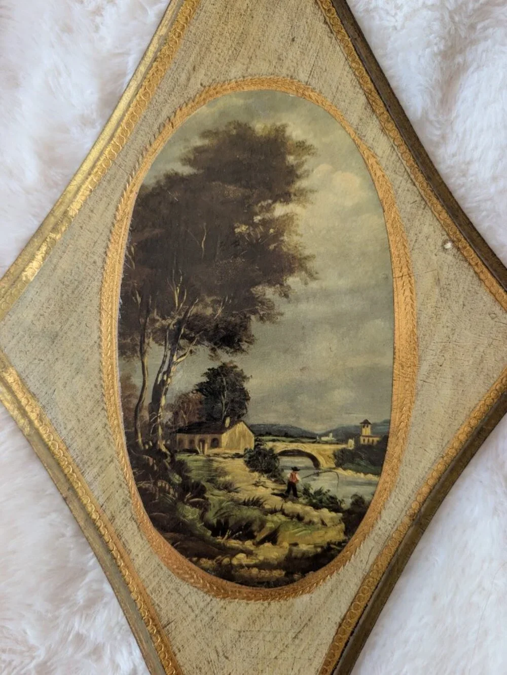Vintage Italian Florentine Wooden Plaques (set of 2)